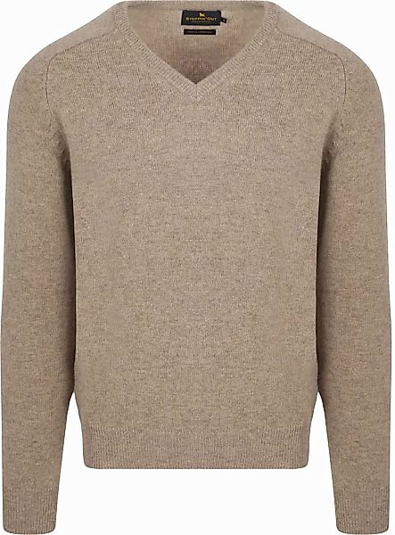 Steppin' Out Pullover V-Ausschnitt Lammwolle Sand - Größe S günstig online kaufen