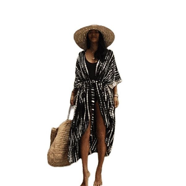 AUKUU Strandkleid Sonnenschutzshirt für Damen, bedruckter Cardigan, langer günstig online kaufen