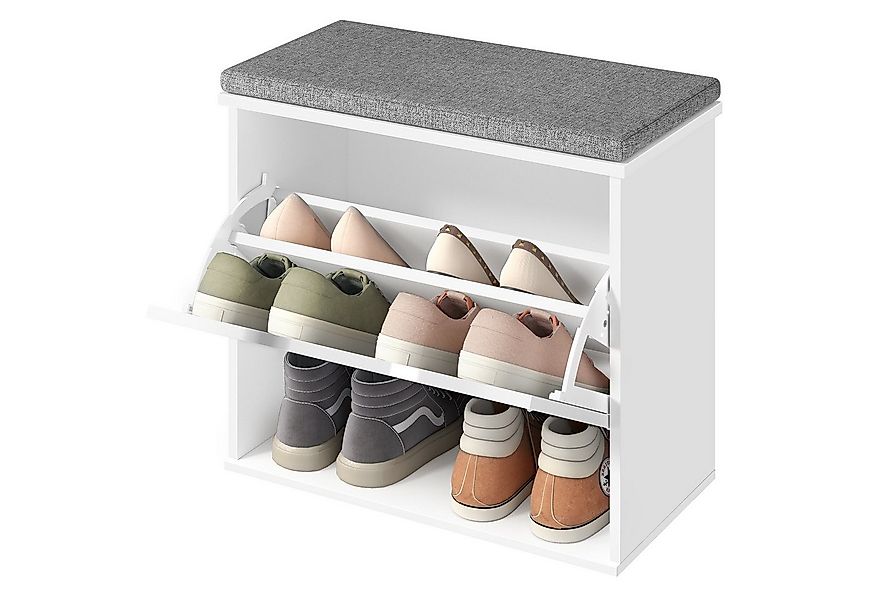 VASAGLE Schuhbank, Sitzbank, mit Sitzkissen, Klappfach, 30 x 60 x 53,5 cm, günstig online kaufen