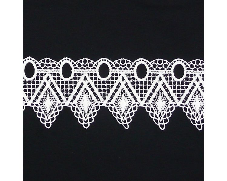 SCHÖNER LEBEN. Stoff Häkelgardine Borte Spitzenborte creme Raute Spitze Met günstig online kaufen