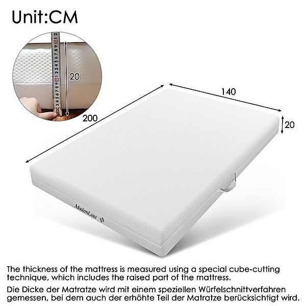 STILVORA Polsterbett Doppelbett 140×200cm mit Bettkasten,Funktionsbett mit günstig online kaufen