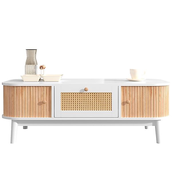 BlingBin Wohnzimmertisch Couchtisch Rattan-Kaffeetisch (1-St., Breite günstig online kaufen