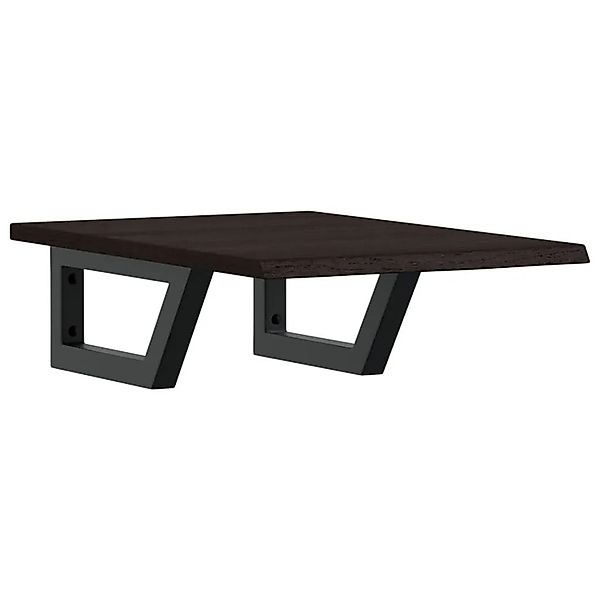 vidaXL Waschtischplatte mit Halterung Stahl und Massivholz Eiche 3302579 günstig online kaufen