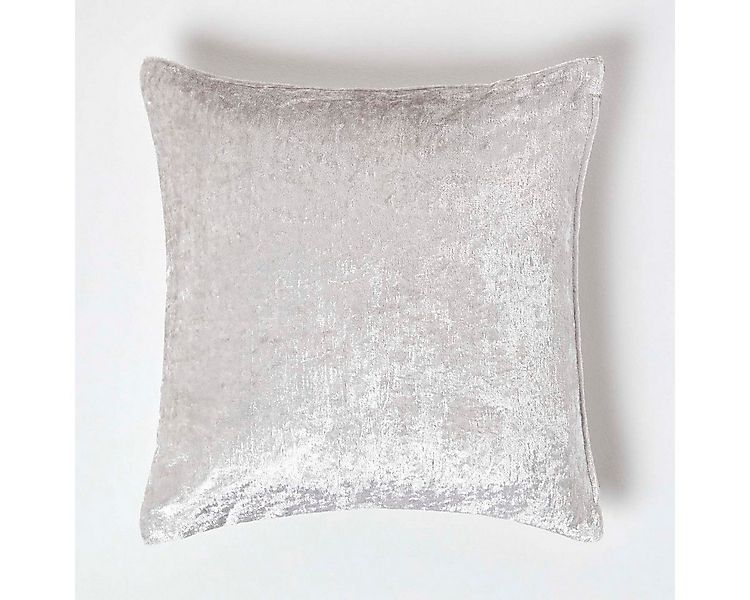 Homescapes Kissenhülle Luxus Pannesamt-Kissenbezug in Champagner, 45 x 45 c günstig online kaufen