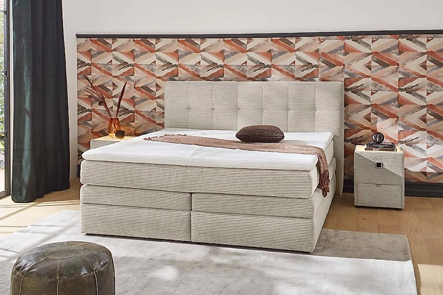 Jockenhöfer Gruppe Boxspringbett "Amy" mit Bettkasten und Kaltschaum-Topper günstig online kaufen