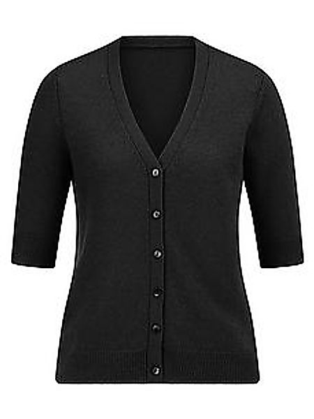 Strickjacke V-Ausschnitt Peter Hahn schwarz günstig online kaufen