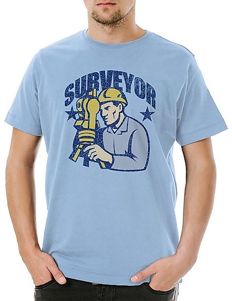 Urban Backwoods Print-Shirt Urban Backwoods Surveyor I Herren T-Shirt Hellb günstig online kaufen