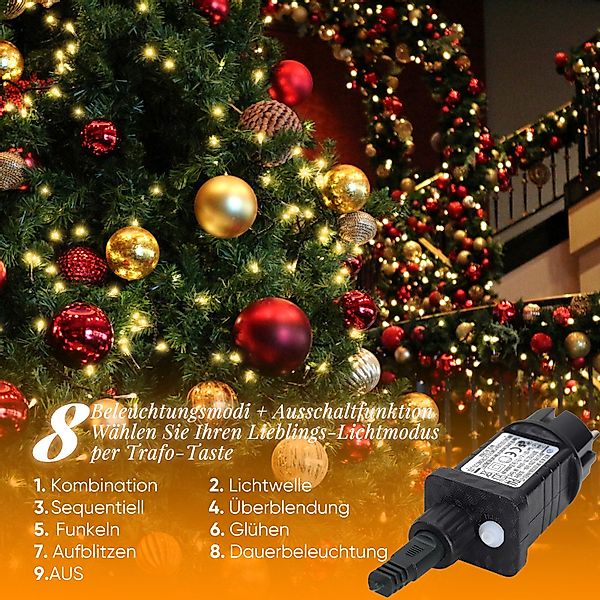 Salcar LED-Lichterkette LED Lichterkette Weihnachtsbaum Christbaumbeleuchtu günstig online kaufen