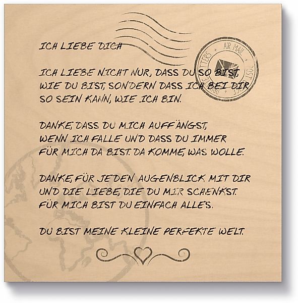 Artland Holzbild "Ich liebe Dich", Sprüche & Texte, (1 St.) günstig online kaufen