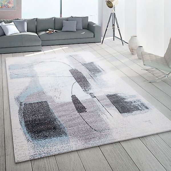 Paco Home Teppich »Mero 105«, rechteckig, 16 mm Höhe, Kurzflor, modernes De günstig online kaufen