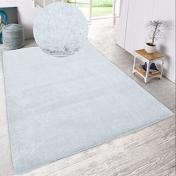 my home Hochflor-Teppich »Malin«, rechteckig, 43 mm Höhe, Shaggy in Uni-Far günstig online kaufen