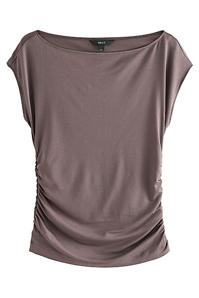 Next Blusenshirt Jersey-T-Shirt mit kurzen Ärmeln und Raffung (1-tlg) günstig online kaufen