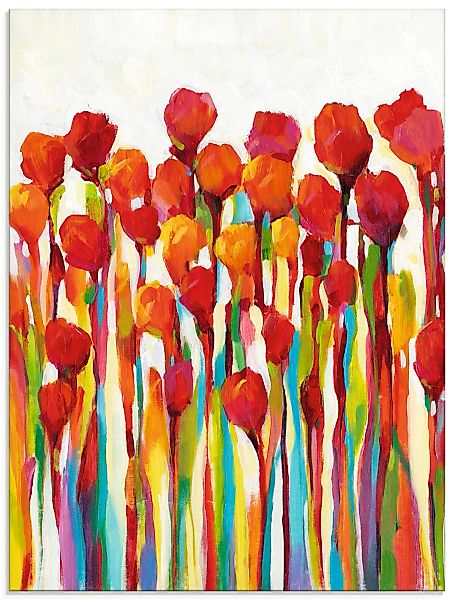 Artland Glasbild »Strotzen mit Farben I«, Blumenwiese, (1 St.) günstig online kaufen