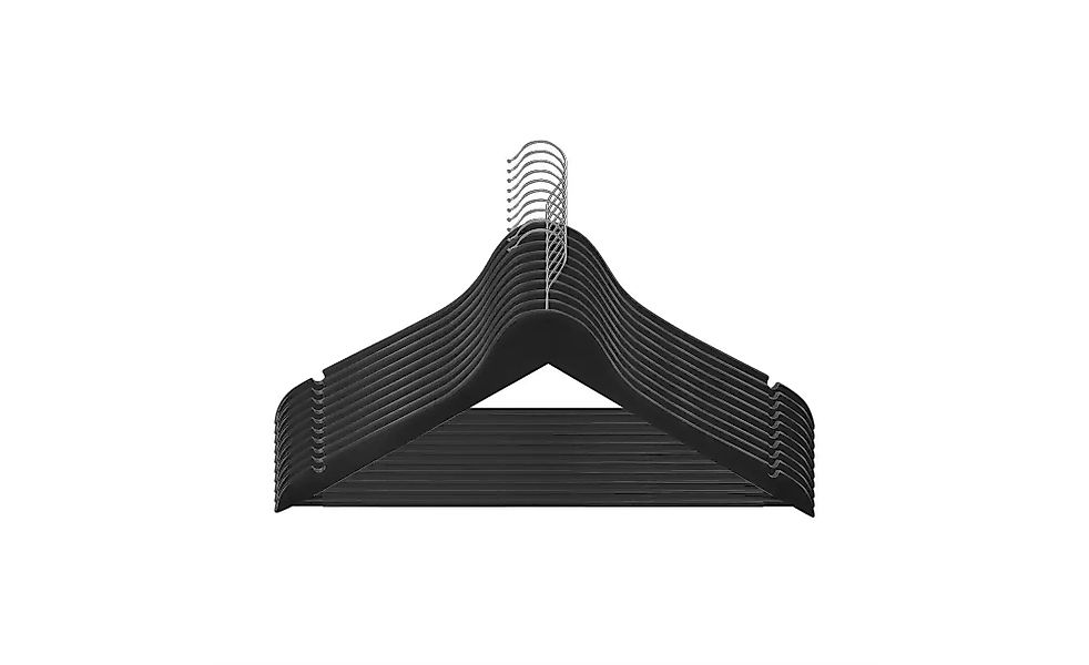 Kleiderbügel 10er-Set   ¦ schwarz ¦ Metall,Massivholz ¦ Maße (cm): B: 44,5 günstig online kaufen