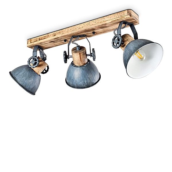hofstein Deckenleuchte »Cotes« Deckenlampe aus Metall/Holz günstig online kaufen