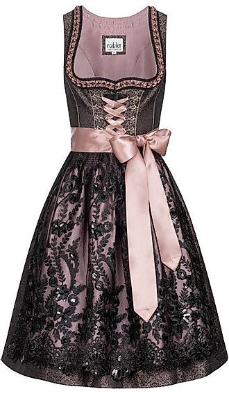 Nübler Trachtenkleid Dirndl midi Selina in Schwarz von Nübler günstig online kaufen
