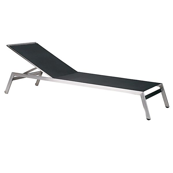 Papatya Liegestuhl Zen Anthrazitgrau 22 Webstoff Stahl günstig online kaufen