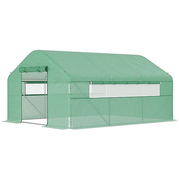 Outsunny Garten-Gewächshaus 12 m², Garten-Tunnelgewächshaus 4 x 3 x 2 m mit günstig online kaufen