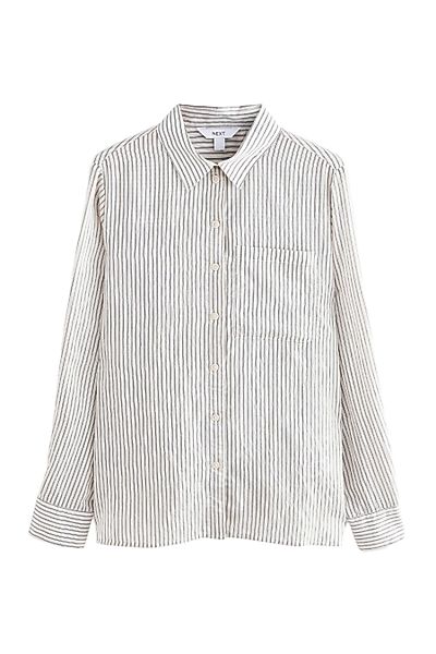 Next Langarmhemd Leichtes Button-down-Hemd mit langen günstig online kaufen