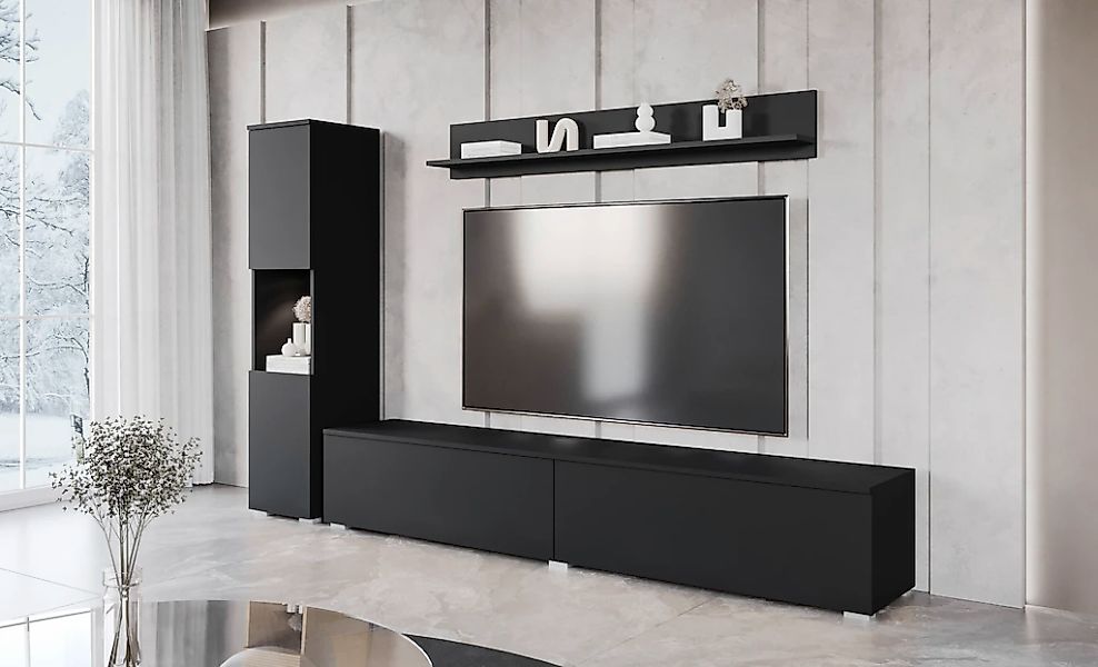 INOSIGN Wohnwand "PARIS, Vitrine Türanschlag links/rechts wechselbar", (Kom günstig online kaufen