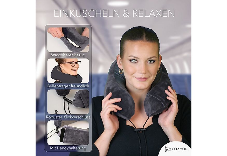 Cozyor Nackenstützkissen Memory Nackenkissen mit verstellbarem Verschluss + günstig online kaufen