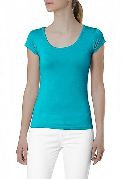 Caspar T-Shirt MUSE SRT005 klassisches Damen Basic kurzarm Shirt günstig online kaufen