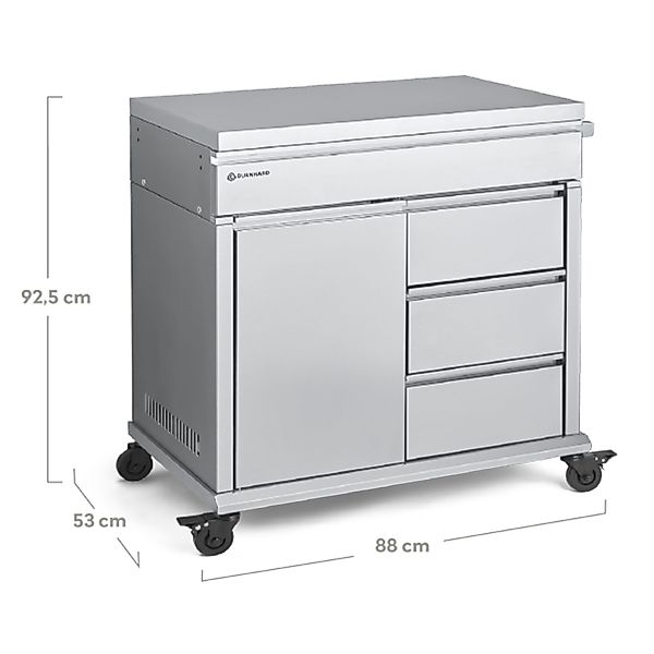 BURNHARD Grillablagetisch (Grilltisch), Edelstahl inkl. Regalboden günstig online kaufen