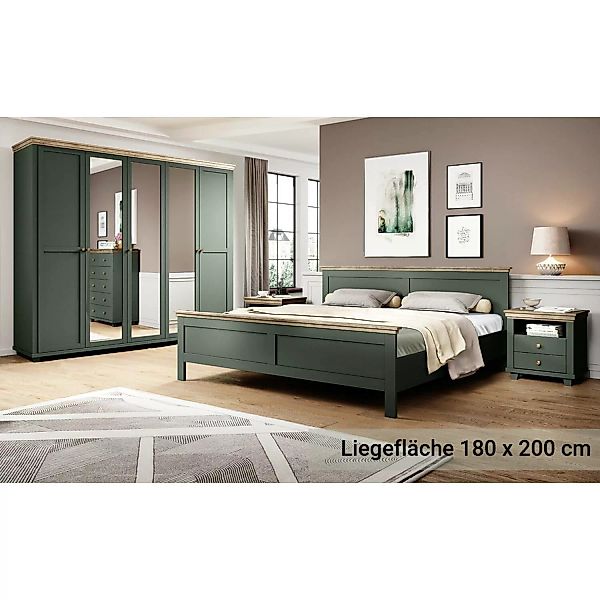 Schlafzimmer Komplett Set EPSOM-83 Doppelbett Liegefläche 180 x 200 cm, in günstig online kaufen