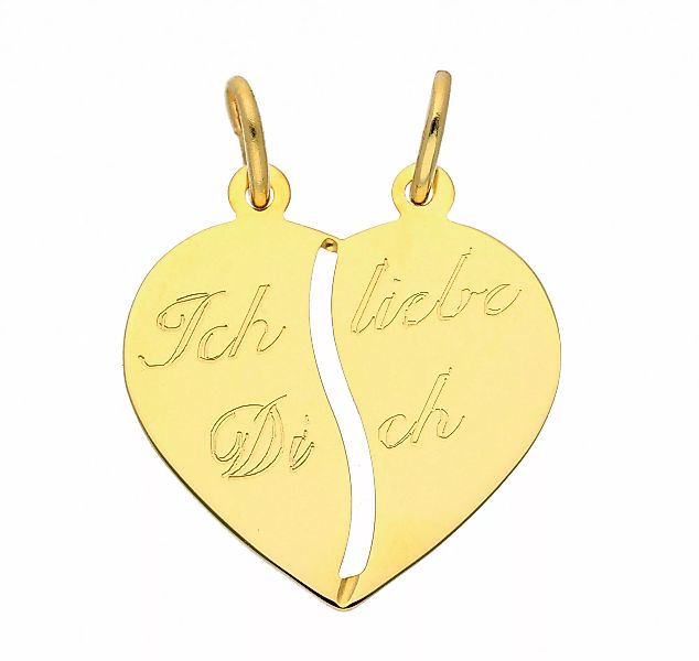 Adelia´s Kettenanhänger "Damen Goldschmuck 333 Gold Anhänger Partneranhänge günstig online kaufen