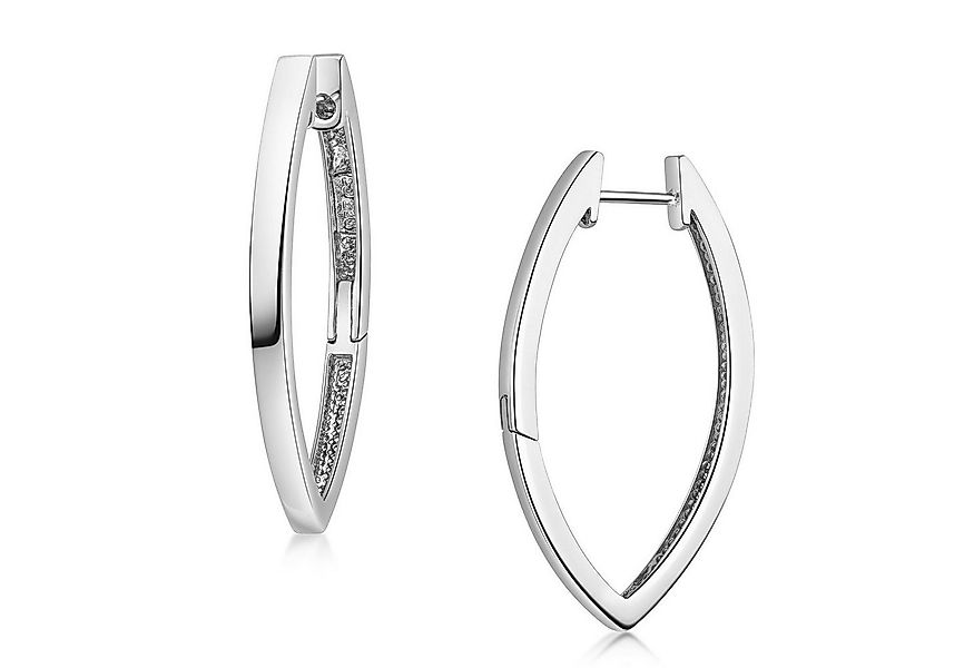 Materia Klappcreolen Spitz Creolen Ohrringe in Hochglanz Optik SO-344, 925 günstig online kaufen