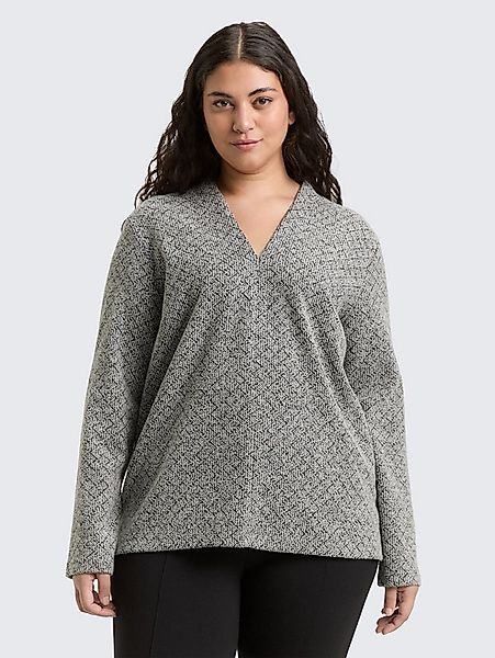 TOM TAILOR PLUS Sweatshirt Strick & Sweatshirts Plus Size - Sweatshirt mit günstig online kaufen