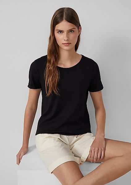 s.Oliver Kurzarmshirt T-Shirt mit Ärmelumschlag günstig online kaufen