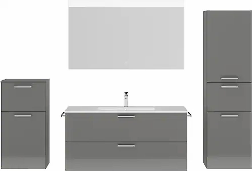 nobilia® Badmöbel-Set »Tolvina« vormontiert, mit Soft-Close, 4 Stk. tlg. günstig online kaufen