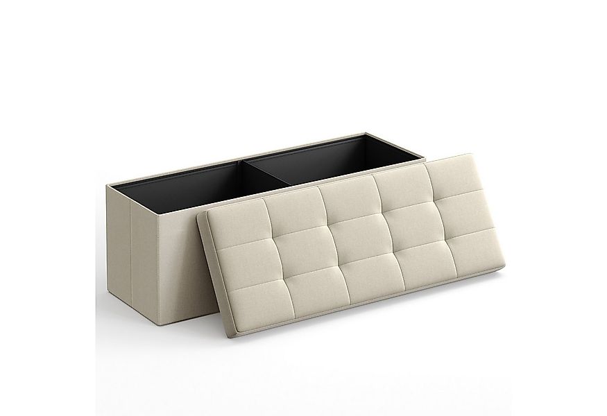 SONGMICS Sitzbank sitzhocker, 76/110cm mit Stauraum, klappbare Sitztruhe, F günstig online kaufen