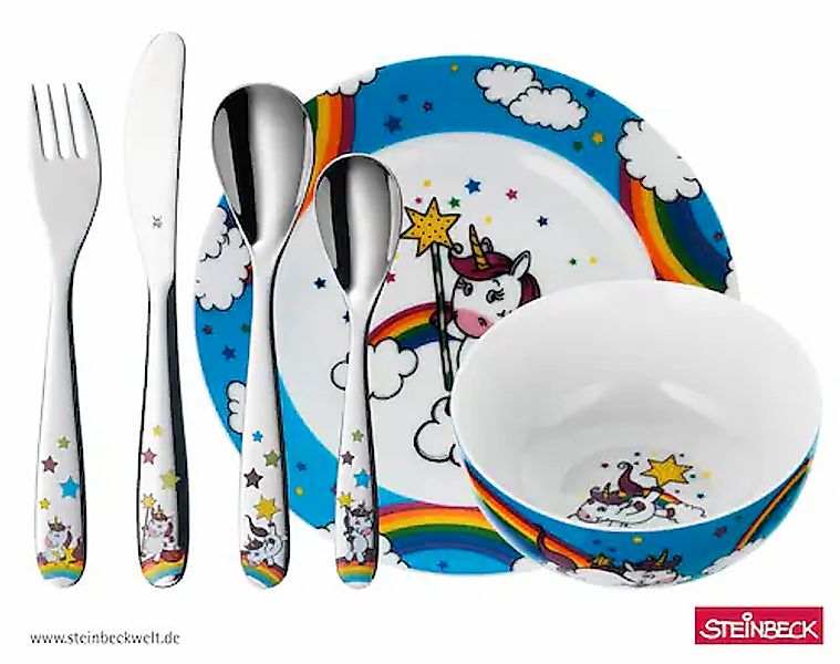 WMF Kindergeschirr-Set »Einhorn«, (Set, 6 tlg.), ab 3 Jahren, spülmaschinen günstig online kaufen