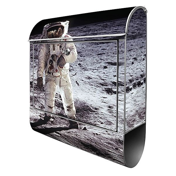 Banjado Design Briefkasten Silber Pulverbeschichtet 39x47x14cm 2 Schlüssel günstig online kaufen