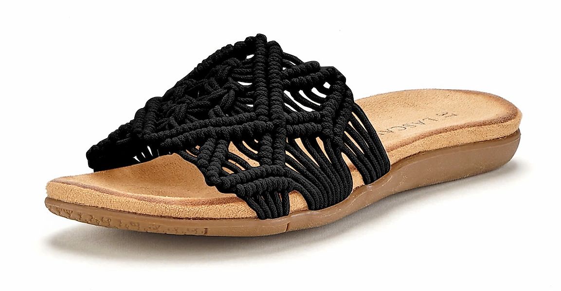 LASCANA Pantolette, Mule, Sandale, offener Schuh mit modischem Häkelmuster günstig online kaufen