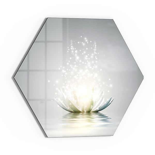 DEQORI Glasbild 'Funkelnde Lotusblüte', 'Funkelnde Lotusblüte', günstig online kaufen