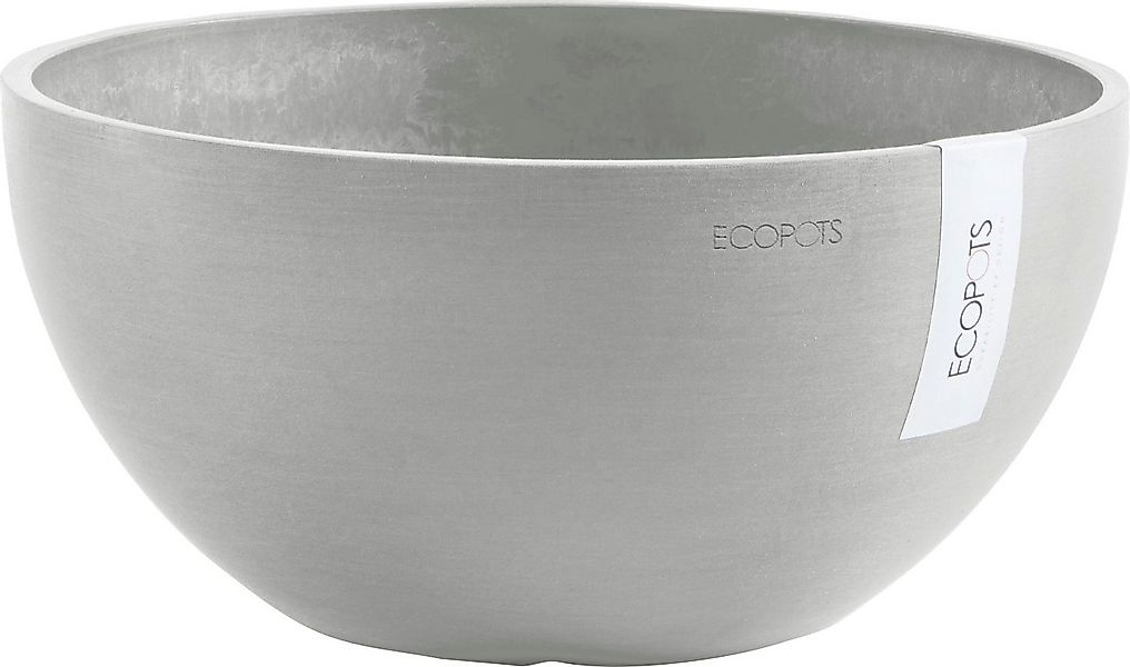 ECOPOTS Blumentopf BRUSSELS White Grey, BxTxH: 25x25x12 cm günstig online kaufen