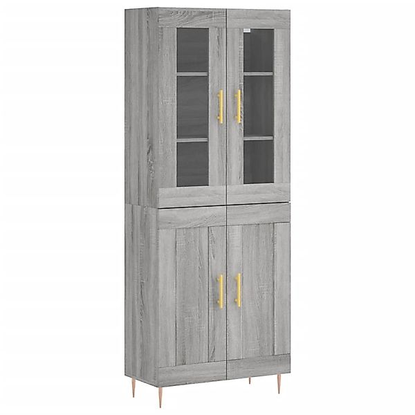 vidaXL Highboard Grau Sonoma 69,5x34x180 cm Holzwerkstoff 3198335 günstig online kaufen