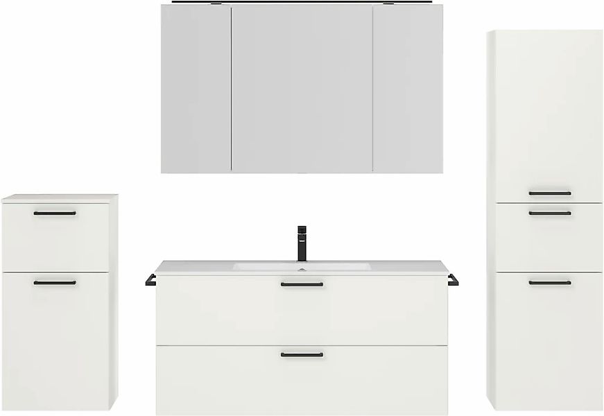nobilia Badmöbel-Set "Tolvina" vormontiert, mit Soft-Close, 4 Stk. tlg. günstig online kaufen