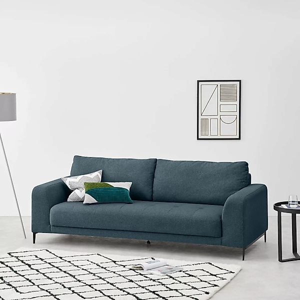Luciano 3-Sitzer Sofa, Orleansblau - MADE.com günstig online kaufen