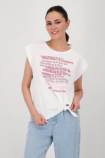 Monari T-Shirt Shirt Schriftenmix Mit Rundhalsausschnitt günstig online kaufen