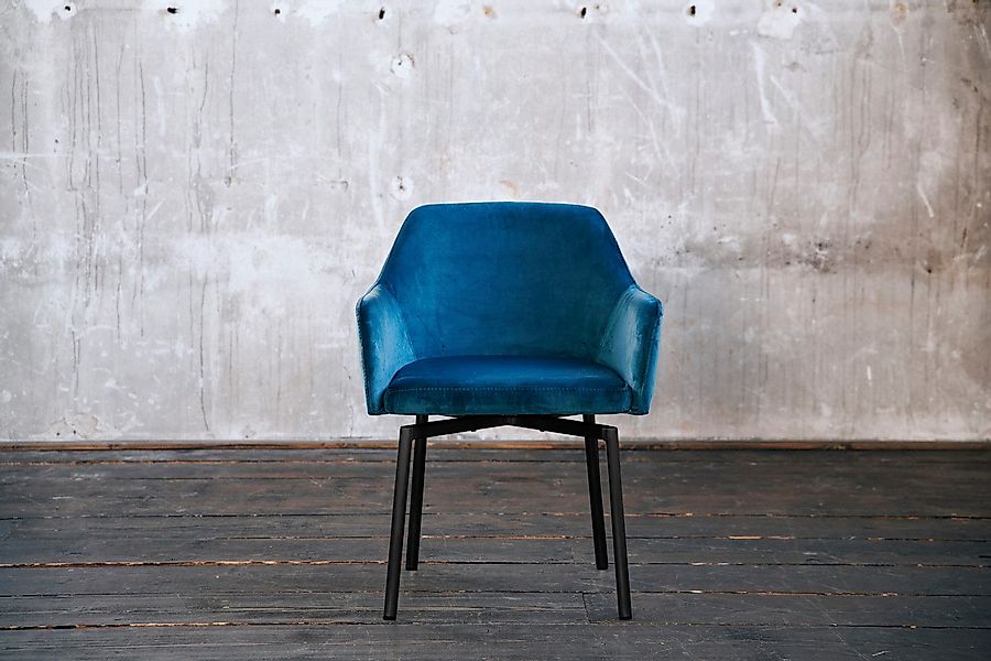 KAWOLA Esszimmerstuhl LOUI, Stuhl drehbar Velvet günstig online kaufen