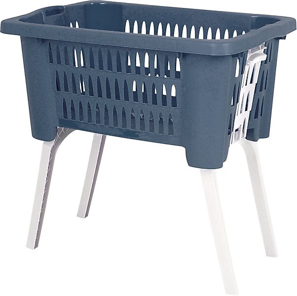 Koopman Wäschekorb Wäschebehälter Klappbar 38 L Blau / Grün / Grau (1 St), günstig online kaufen