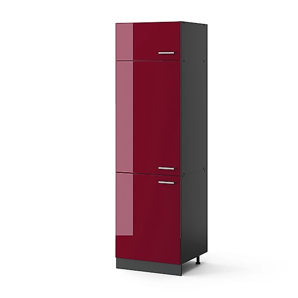 Vicco Kühlumbauschrank R-Line Hochschrank für die Küche Bordeaux Hochglanz/ günstig online kaufen