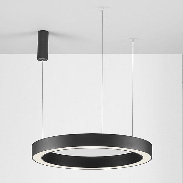 LED Pendelleuchte Morbido in Schwarz 59W 4076lm günstig online kaufen