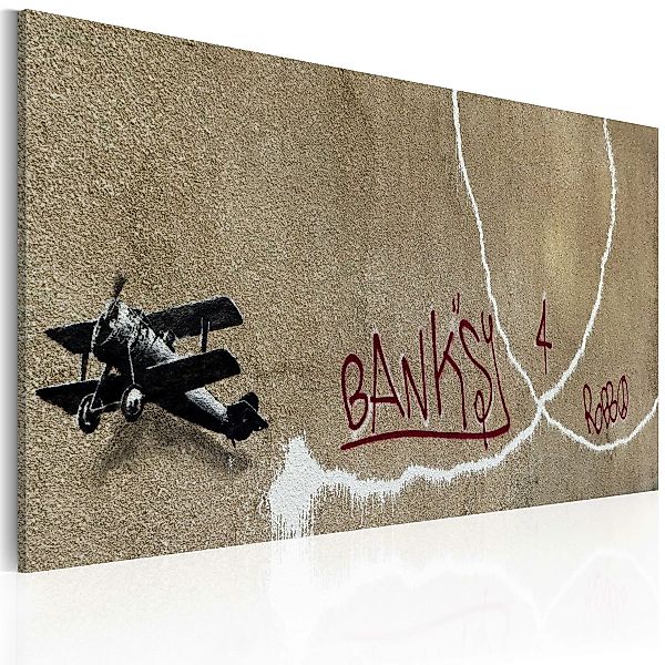 Wandbild - Flugzeug Der Liebe (banksy) günstig online kaufen