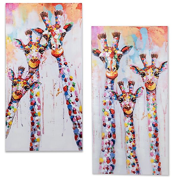 formano Wanddekoobjekt, Farbe: Mehrfarbig, Motiv: Giraffen günstig online kaufen