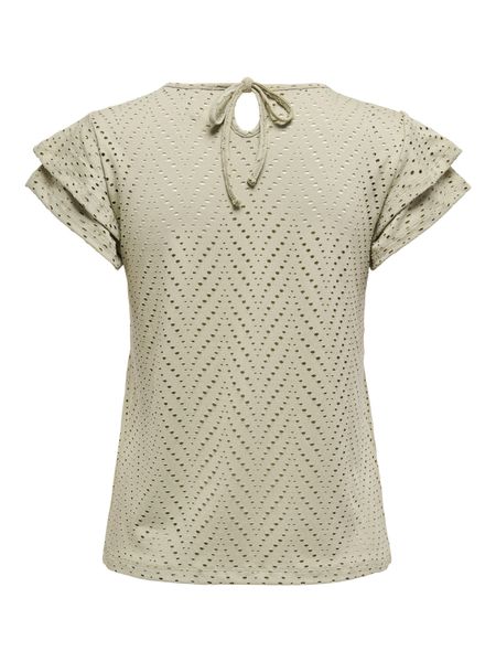 ONLY Kurzarmshirt ONLSMILLA S/S O-NECK FRILL günstig online kaufen
